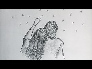 Best friends❤ Drawing Tutorial - step by step || How To Draw Two Friends