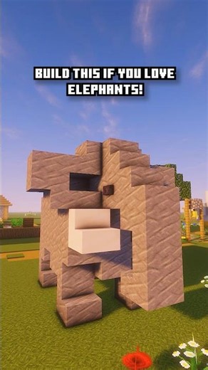 Build this if you love Elephants 🐘✨ #minecraft #hobberbot