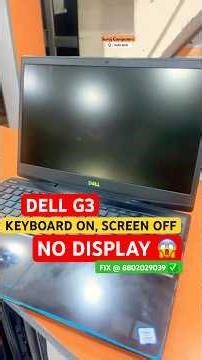 Dell G3 Gaming Laptop No Display Issue | Keyboard Lights On But Screen Black 🔧 #shorts