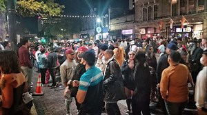 Large crowds spotted on Sixth Street in Downtown Austin on Halloween night
