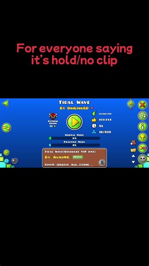 Tidal wave mobile #tidalwave #geometrydash #geometrydashlevel