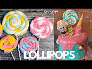 HOW TO make Fondant Lollipops | CAKE DECORATION IDEA
