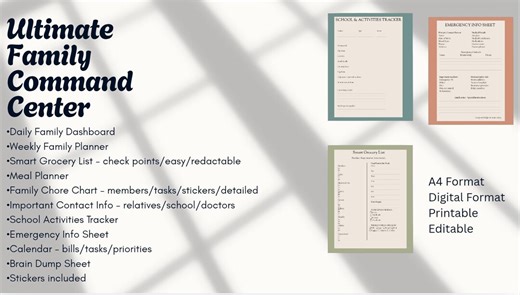Ultimate Family Command Center Bundle - Etsy