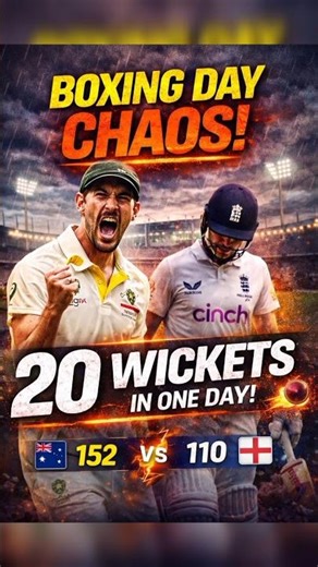 BOXING DAY TEST! 😱 20 Wickets in One Day | AUS vs ENG| Day 1 Stumps| #boxingdaytest #cricketshorts