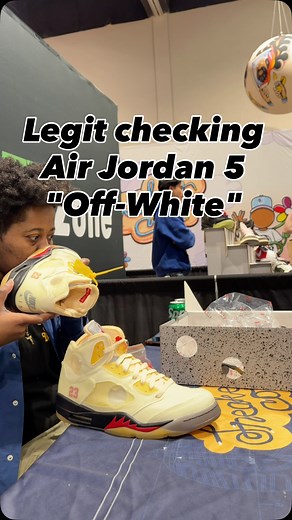 248K views · 14K reactions | Legit checking Air Jordan 5 Off-White | Sneaker Con | Facebook