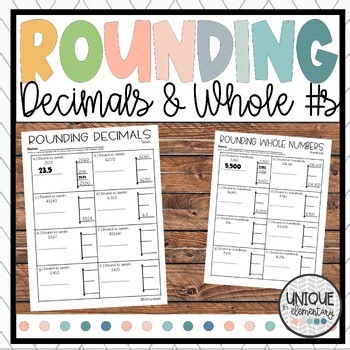 Leveled Rounding Decimals and Whole #s (sprints and vertical number lines)
