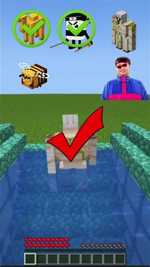 🌊 Which Minecraft Mob survives in water the longest? 🤯#minecraft #shorts