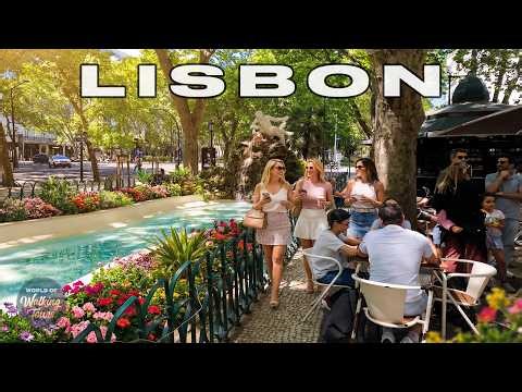 Lisbon Walking Tour 4K 🇵🇹 — Avenida da Liberdade & Eduardo VII Park | Virtual Walk