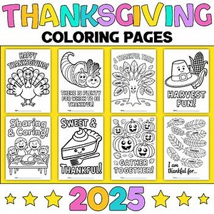 Thanksgiving Coloring Pages | Coloring Sheets for Preschool & Kindergarten
