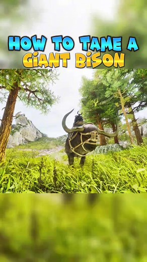 🦬How to tame a Giant Bison in ARK Survival Ascended Ragnarok #ark #arksurvivalascended #arkragnarok #gaming #clicktockclock #giantbison