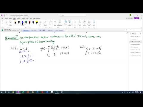 Discontinuities and Examples