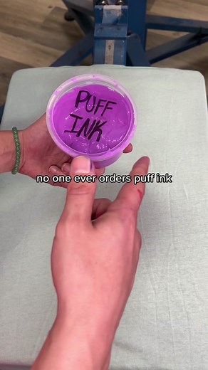 Wish you could feel this through the screen☁️☁️☁️ Would you order a T shirt with your design in puff ink??💨🍞 #customtees #screenprinting #customteeshirts #customtshirt #puffink