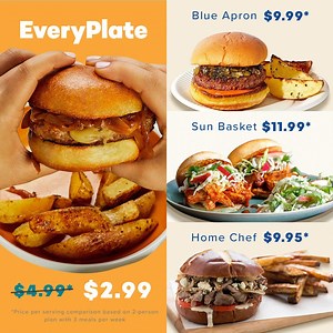 425K views · 1.7K reactions | The same bodacious bites, at a FRACTION of the price. Yes, really! Get started with only $2.99 per meal! | EveryPlate | Facebook