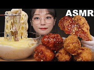ASMR CREAM CHEESE TTEOKBOKKI & FRIED CHICKEN EATING SOUNDS MUKBANG | ENG SUB | Ae Jeong ASMR