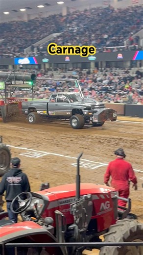Carnage getting 1st place at 2026 NFMS #truckpulling #dodgeram #cummins #nfms