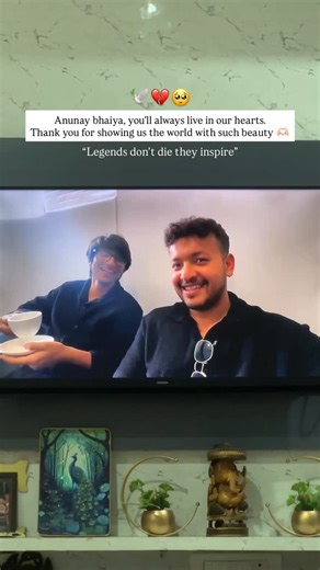 Saksh on Instagram: "It’s been 5 days still can’t able to accept it 💔😞 You weren’t just a creator, you were my inspiration. You were the reason I started content creation, vlogging. You were the reason I started loving my family, friends, sunrise, sunsets & mountains even more. You were the reason I started making bonds with my audience. You changed so many lives just by being you, and that’s what makes you a legend who’ll never be forgotten. I remember our first meeting at band stand, aaj tak