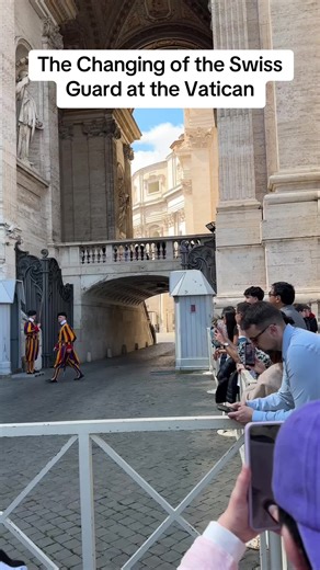 The changing of the Swiss Guard at The Vatican.#italy #travel #vatican #swiss#guard #fyp #fypシ