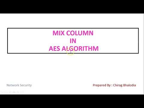 Mix Column in AES | Mix Column transformation function in AES