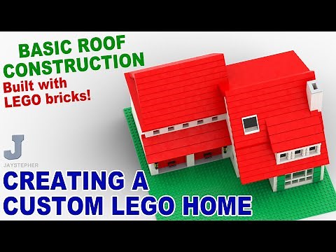 Creating A Custom LEGO Home - Basic Roof Construction How To Tutorial