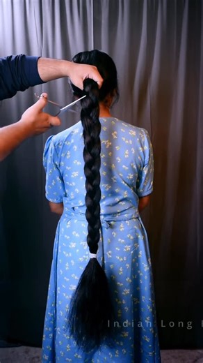 Indian Long Haircut on Instagram: "Cobra Braid is waiting to be Slain by a Hunter with Sharp Blades | Sampurna Super Braid is getting removed soon …. DM us for more details #hairstyle #rapunzel #longhair #beautifullonghair #hairplay #longhaircut #hairbun #haircutting #longtoshort #viral #tranding #cuttinglongbraid #braidcutoff"