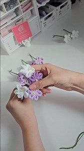 💜뜨개꽃 만들기💜/미니물망초꽃다발#뜨개로운#뜨개#뜨개질#코바늘#뜨개꽃#뜨개꽃다발