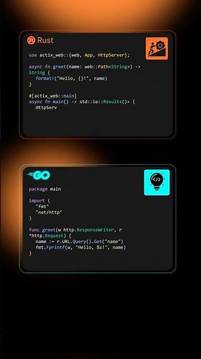Rust vs Go Explained: Which One Should You Use? #shorts