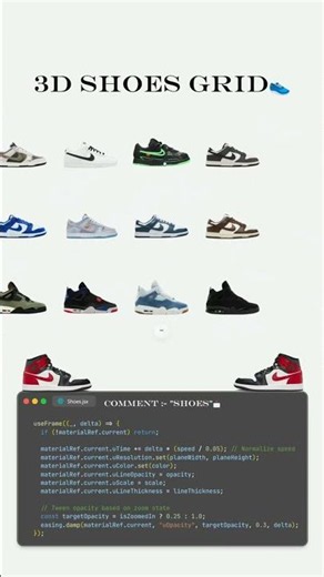 Build an INSANE 3D eCommerce Website with Three.js 👟🔥 #webdesign #ai #javascript #3ddesine