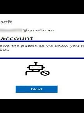 Microsoft Create Account Puzzle Problem | Please Solve the puzzle so we know you're not a robot
