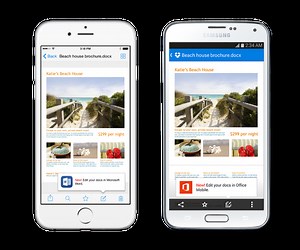 Dropbox’s Microsoft Office integration arriving in mobile apps today