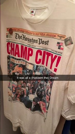 Houston Rockets 1994 Championship Newspaper Shirt 🏆🔥 #rockets