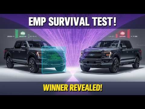 Cybertruck vs F-150: Which Survives an EMP Attack? Electric Truck Apocalypse Test! #carbattlezone