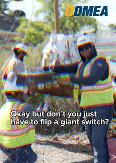 High voltage ⚡? High pride! At DMEA, we power our community safely 🦺 and take pride in every connection we make 🤝—because doing it right is part of the job, and part of who we are. #DMEA #Safety #Airball | Colorado Rural Electric Association