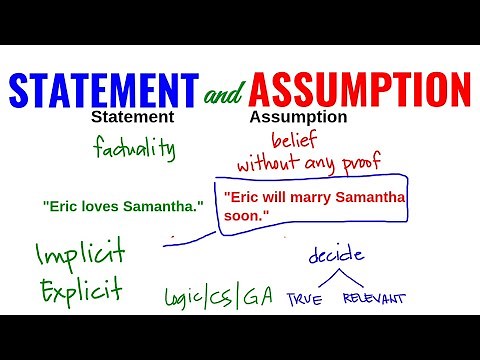 Statement and Assumption Tips and Tricks | Part 1