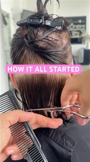 HOW IT ALL STARTED BOB HAIRCUT: Complete Tutorial Linked Below! 🔥🔥🔥
