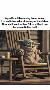 My wife will be coming home today. | Baby Yoda official