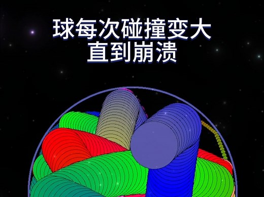 球每次碰撞变大 直到崩溃