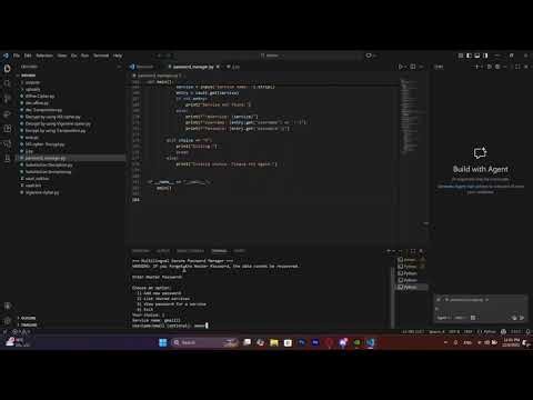 Secure Password Generation & Encrypted Vault System in Python