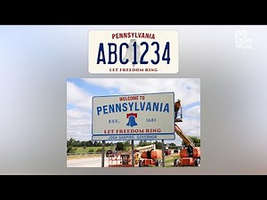 Pennsylvania unveils new state welcome signs and new license plates