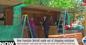 Shipping container becoming Detroit restaurant