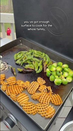 Blackstone 22” Pro Series griddle with dual burners, cover, and tool kit for easy backyard meals •