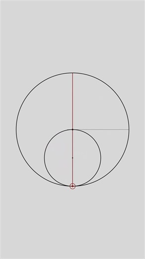 a wheel rolls inside a wheel twice its size. every point on its rim travels in a dead straight line.