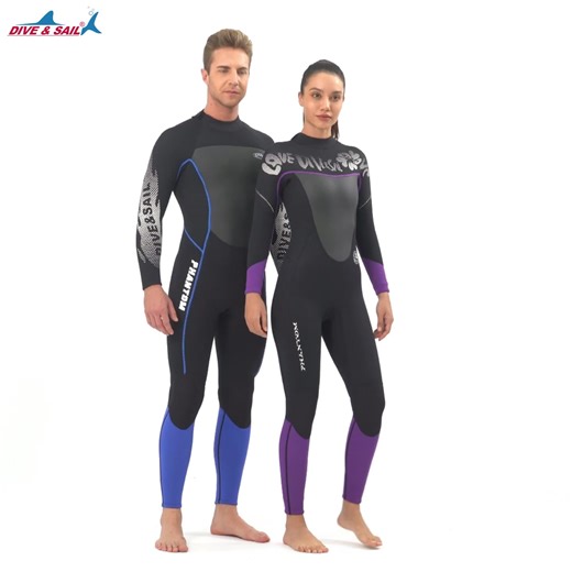 DIVE&SAIL High Quality Diving Suit 3mm Sharkskin Neoprene Surfing Wet Suits Full Body Long Sleeve Back Zip Swimming Dive Wetsuit