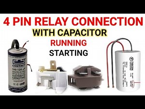 how to connection relay with capacitor 👉 running starting in fridge.