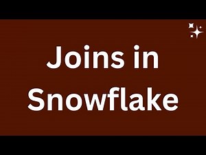 SQL Joins in Snowflake #sqljoins