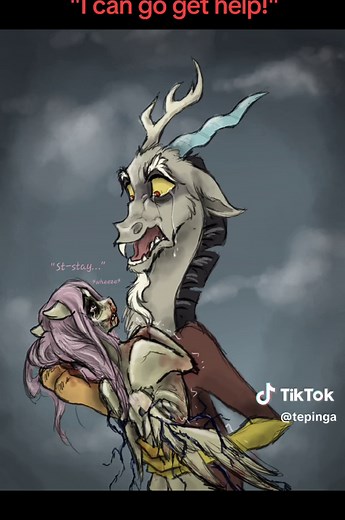 Discord Finds Fluttershy in Critical Condition - My Little Pony