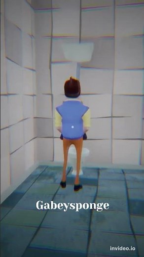 HELLO NEIGHBOR: MAKING NEIGHBOR FLUSH TOILET (WITH HIS HEAD) 😂😂😂#shorts