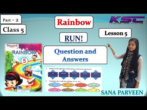 Class 5 Rainbow Lesson 5 (RUN!) | Question and Answers | English | UP Board| Part 2