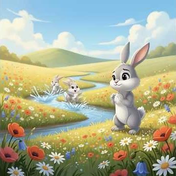 🌸 Five Little Bunnies 🐰 | Fun Nursery Rhyme & Counting Song for Kids