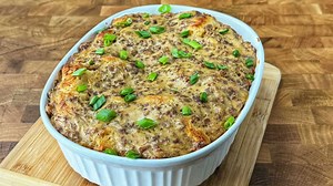 A simple biscuits and gravy casserole everyone loves