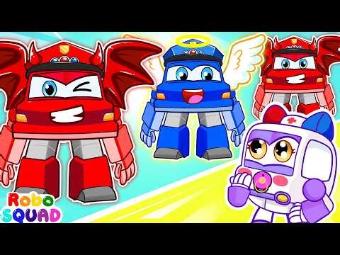 So Many Daddies!😱Angel or Demon Dad - Who Is the Real One? | Copy Me Song | RoboSquad Nursery Rhymes